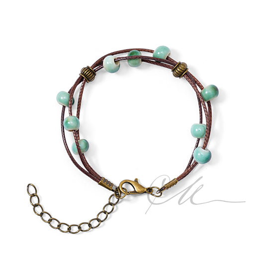 Ayra | Handmade Multi-Strand Ceramic Bead Bracelet