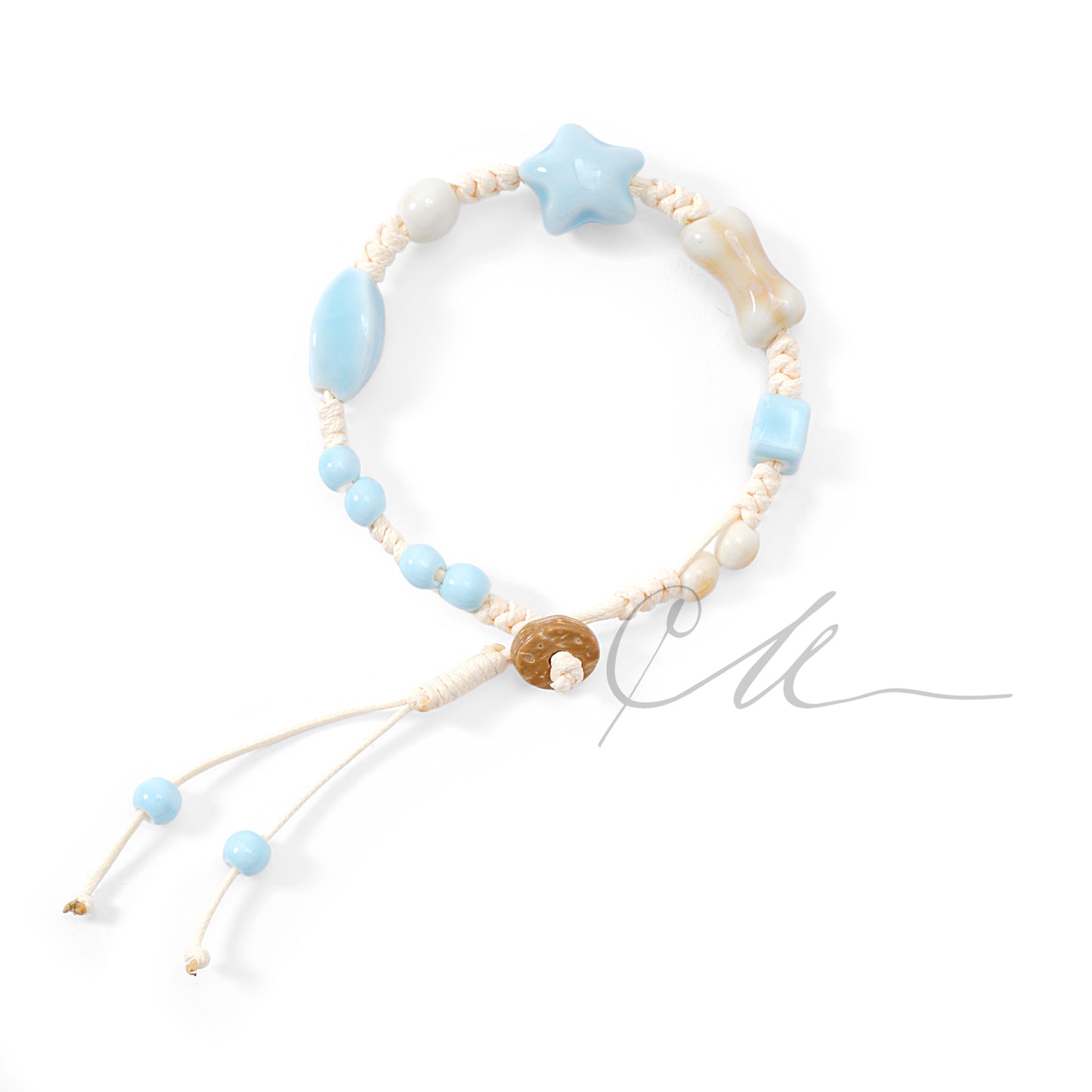 Selene | Handmade Starfish Ceramic Bracelet – Adjustable Beach-Inspired Jewelry