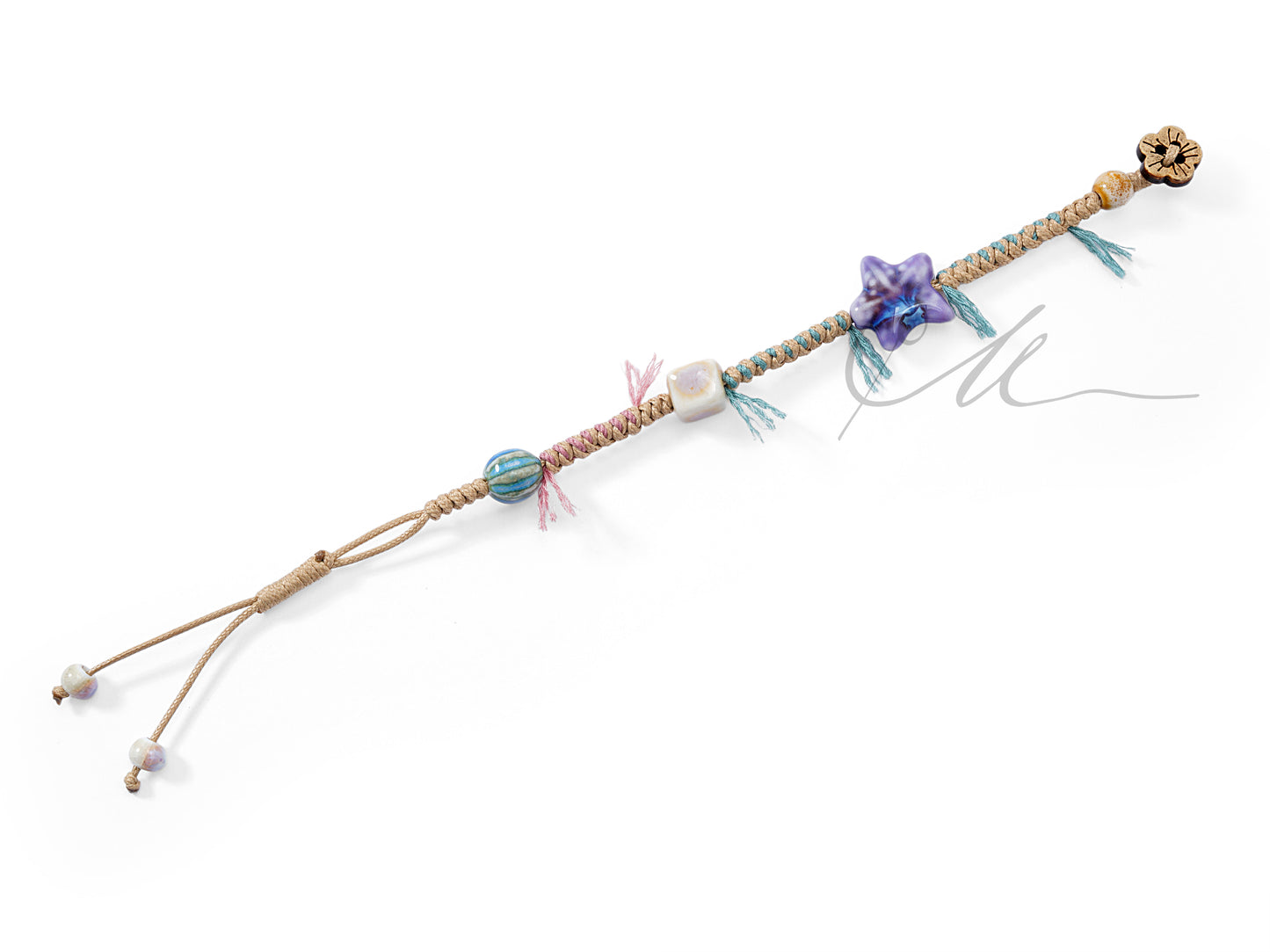 Luma | Purple Starfish & Blossom Knot Bracelet – Tibetan Style Handwoven Jewelry