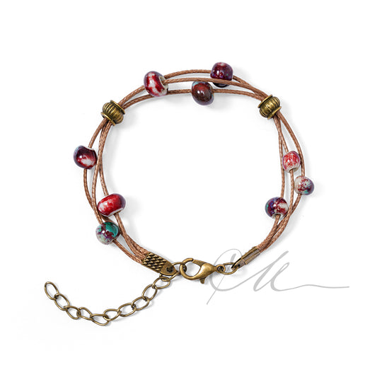 Ayra | Handmade Multi-Strand Ceramic Bead Bracelet