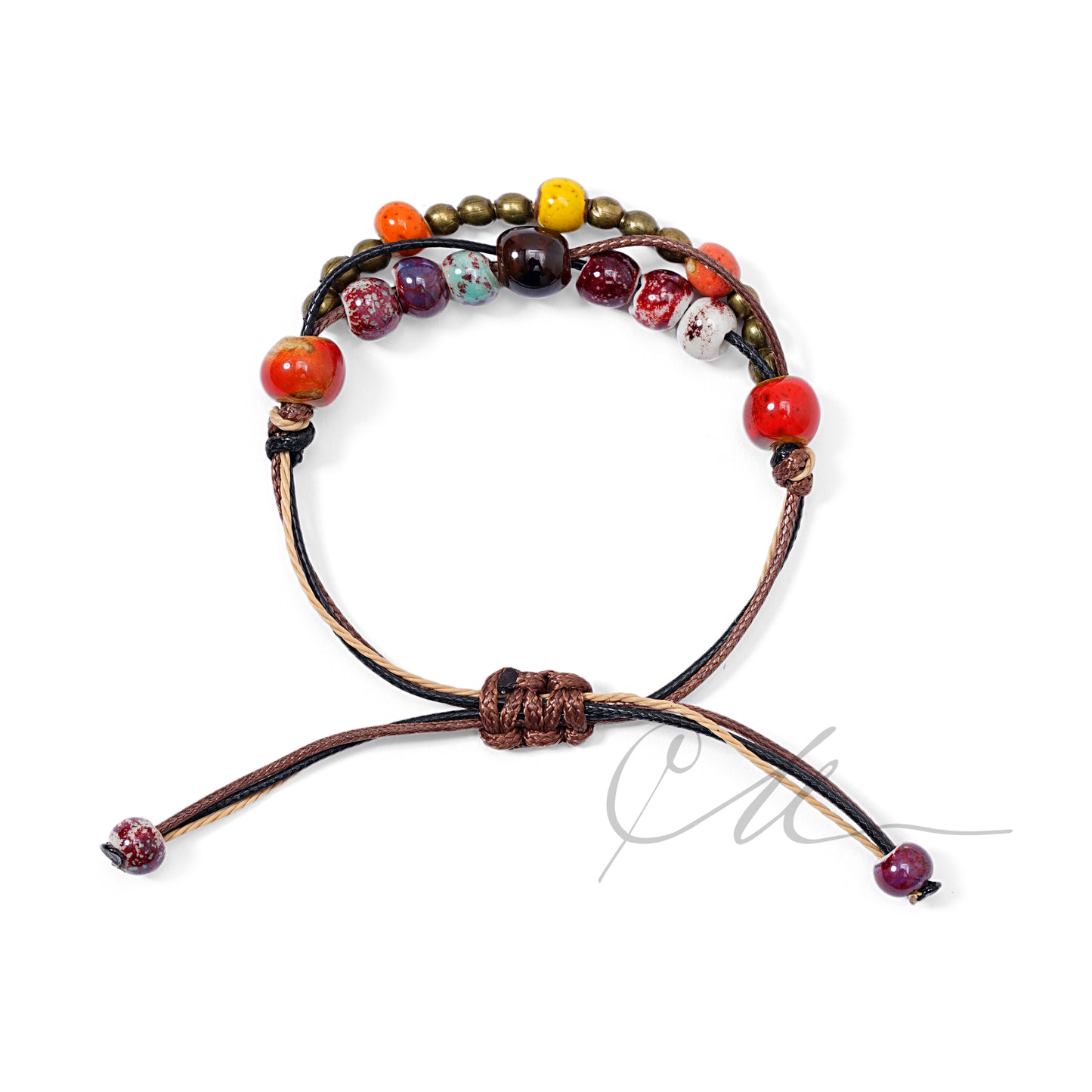 Ayla | Handmade Double-Strand Ceramic Bead Bracelet