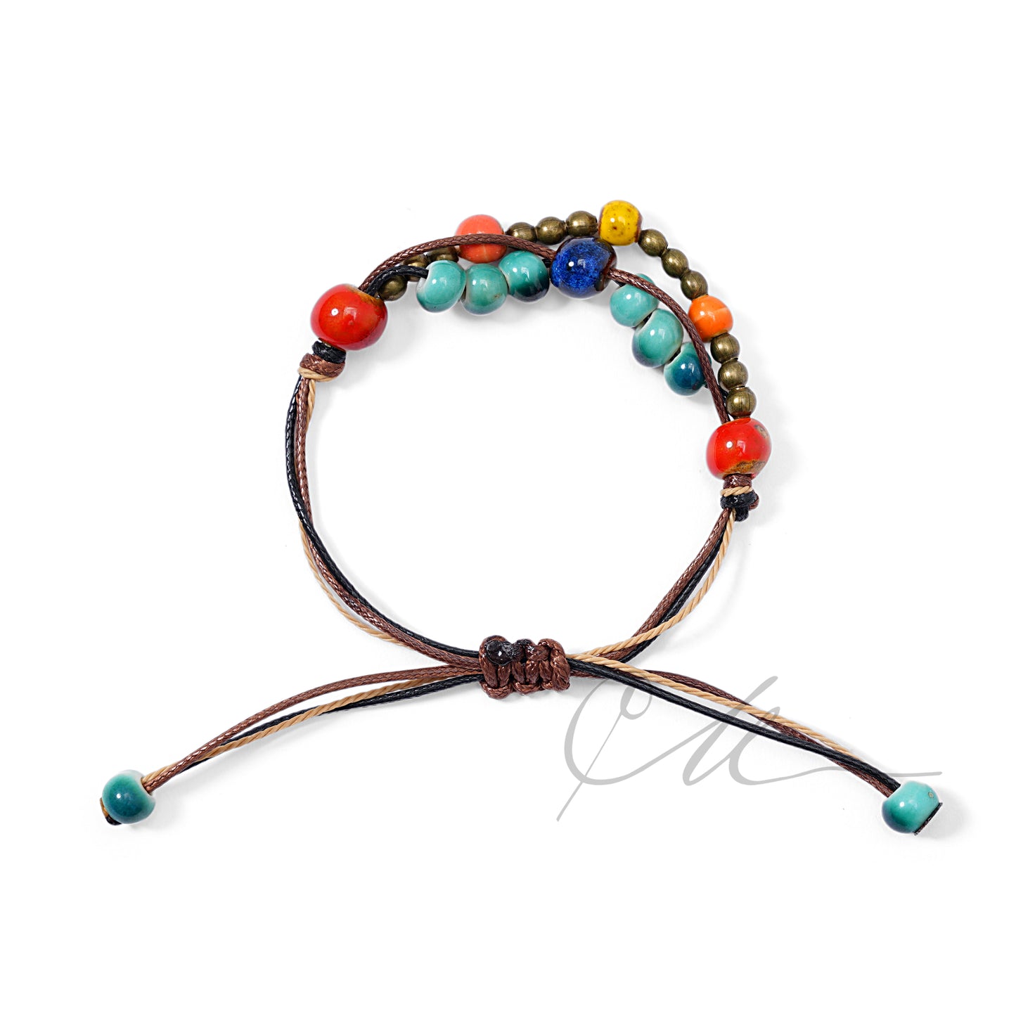 Ayla | Handmade Double-Strand Ceramic Bead Bracelet